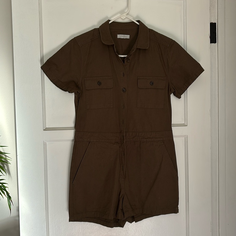 Outerknown brown romper size small excellent condition